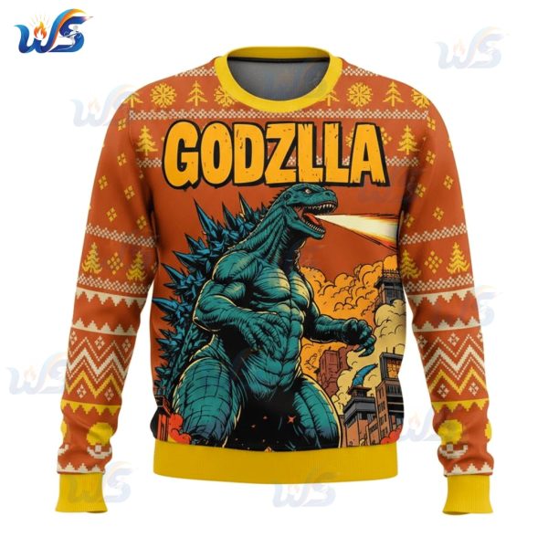 Godzilla Best For Choice Christmas Sweater
