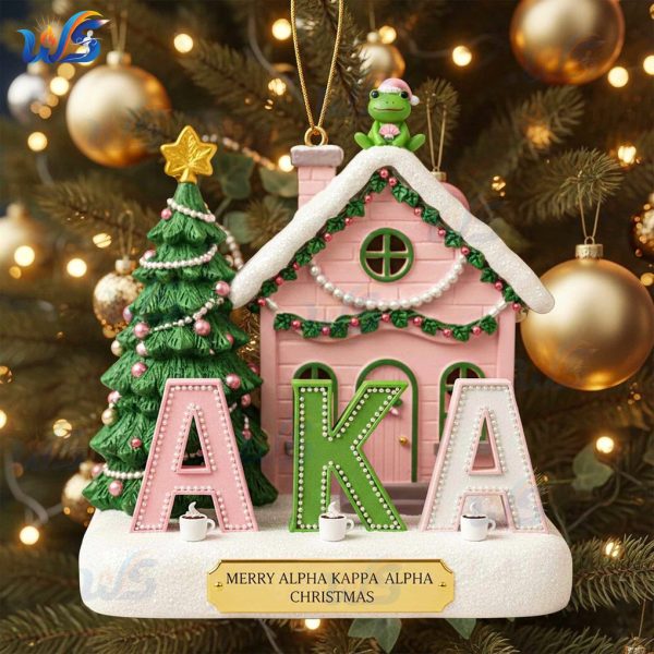 AKA Merry Alpha Kappa Alpha Christmas Ornament