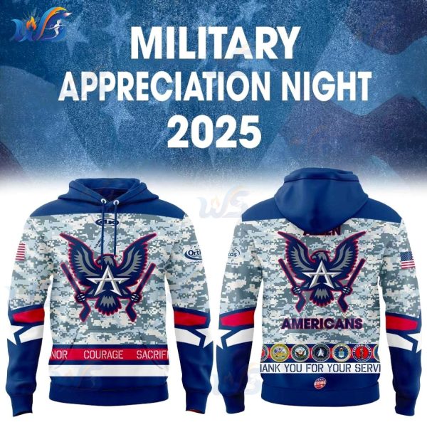 Allen Americans x Military Appreciation New Edition 2025 Limited Hoodie Shirt