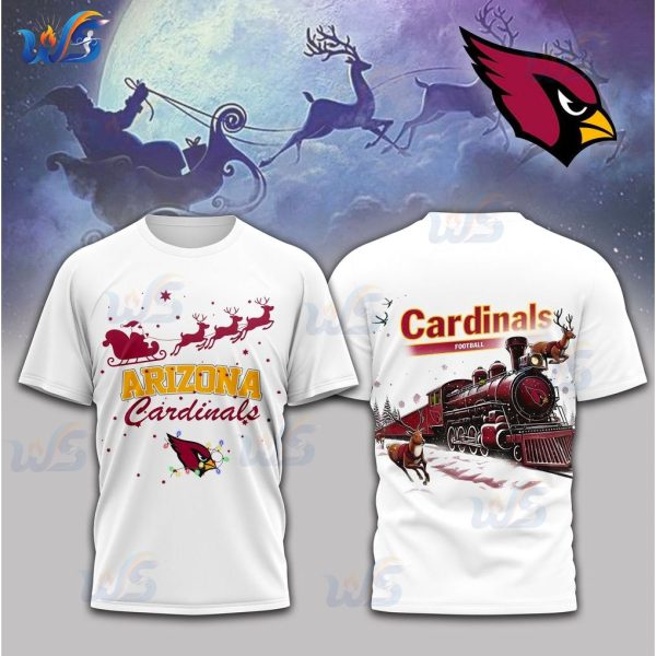 Arizona Cardinals 2025 Sweet Christmas 3D T-Shirt