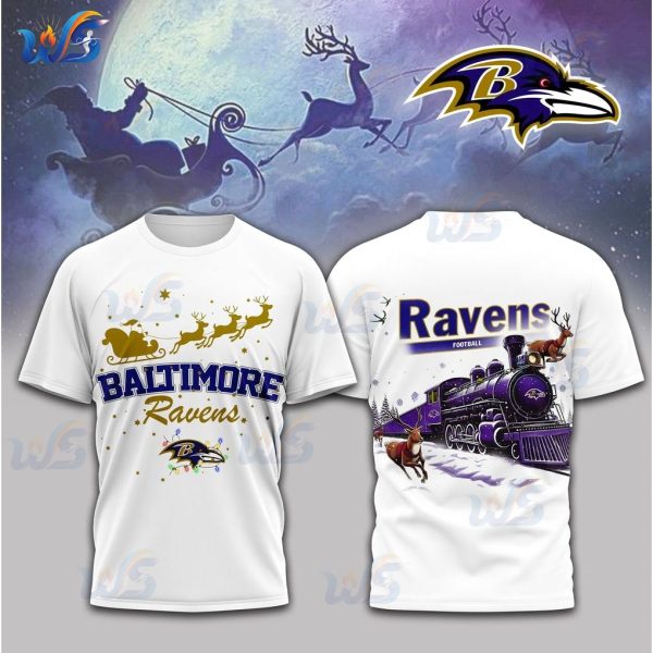 Baltimore Ravens 2025 Sweet Christmas T-Shirt
