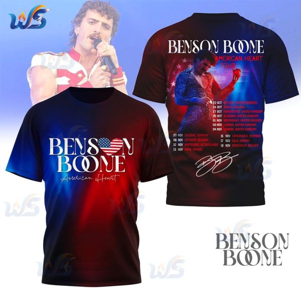 Benson Boone American Heart Tour 2025 T-Shirt