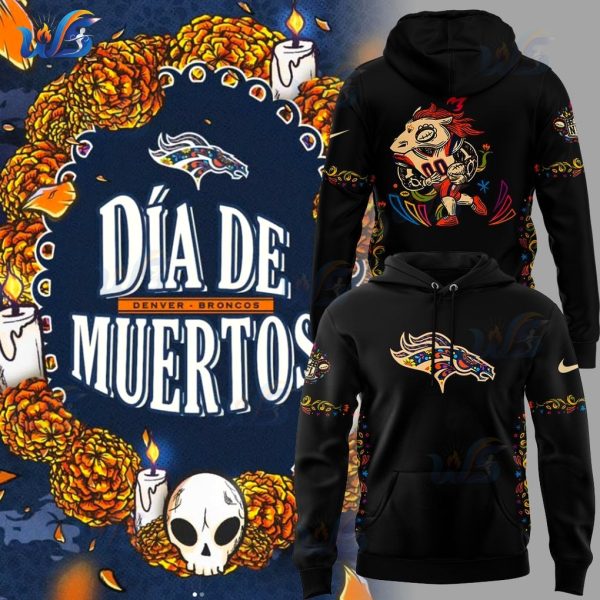Denver Broncos Football Dia De Los Muertos 2025 Limited Hoodie