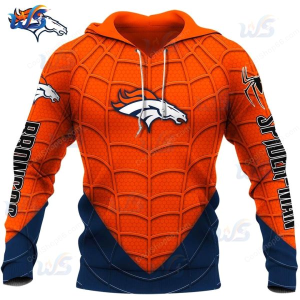 Denver Broncos x Spider Man 2025 Excellent Design Hoodie