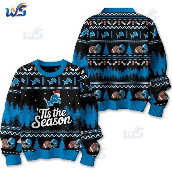 Detroit Lions Tis The Season Ugly Sweater