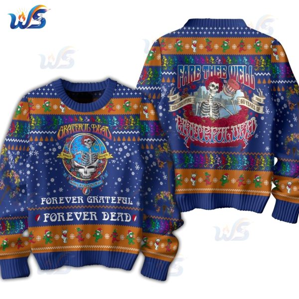 Forever Grateful Forever Dead Christmas Ugly Sweater