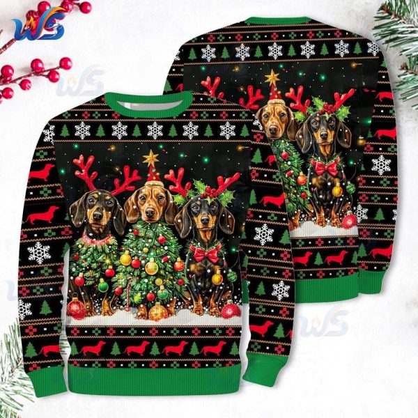 Funny Dachshund Christmas Cute Ugly Sweater