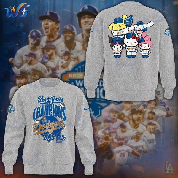 Hello Kitty x Dodgers Champions World Series 2025 Sweatshirt
