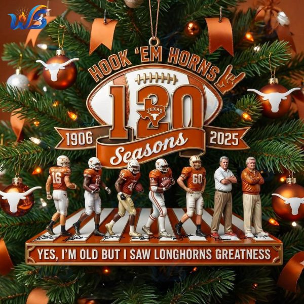 Hook Em Horns 120th Seasons 1906-2025 Ornament