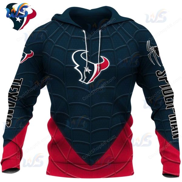 Houston Texans x Spider Man 2025 Excellent Design Hoodie