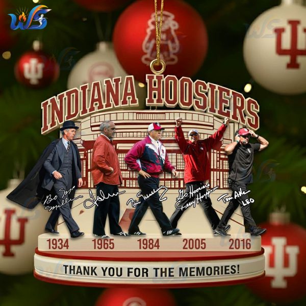 Indiana Hoosiers Thank You For Memories Ornament