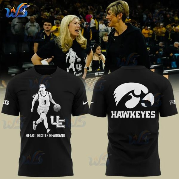 Iowa Hawkeyes Heart Hustle Headband 2025 T-Shirt