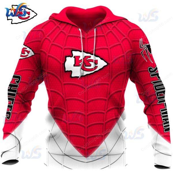 Kansas City Chiefs x Spider Man 2025 Excellent Design Hoodie