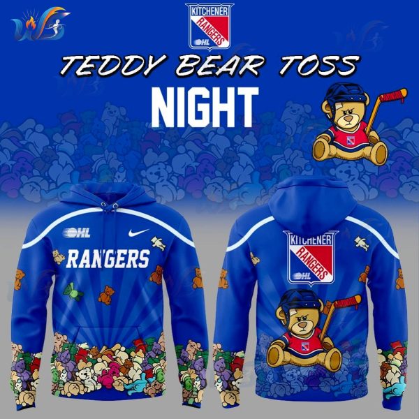 Kitchener Rangers 2025 Teddy Bear Toss Night Hoodie