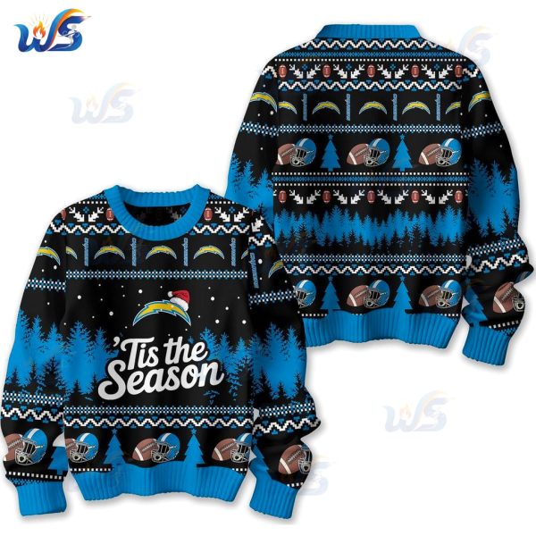 Los Angeles Chargers Tis The Season Ugly Sweater