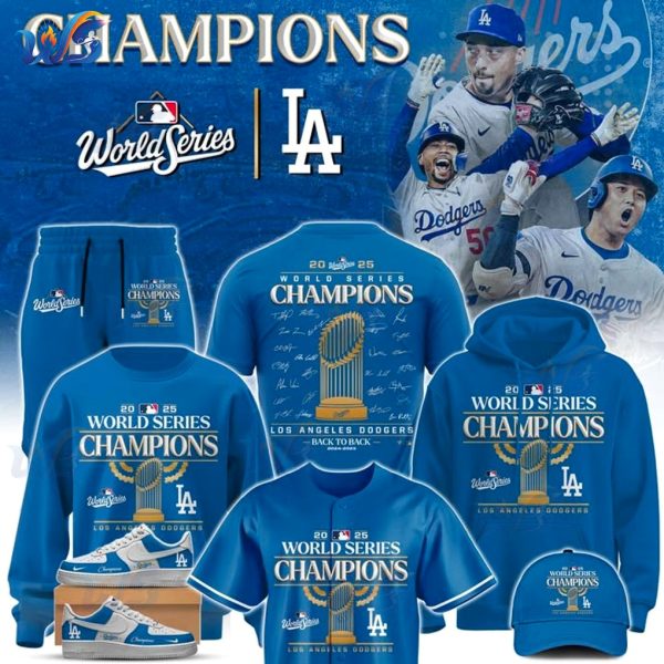Los Angeles Dodgers 2025 Champions World Series T-Shirt Hoodie Cap
