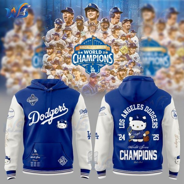 Los Angeles Dodgers x Kitty 2025 World Series Champions Hoodie