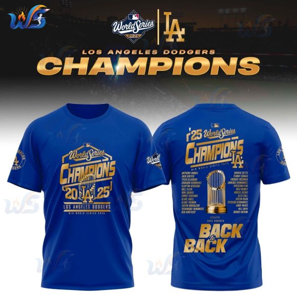 Los Angeles Dodgers x World Series 2025 Champions Collection T-Shirt, Hoodie