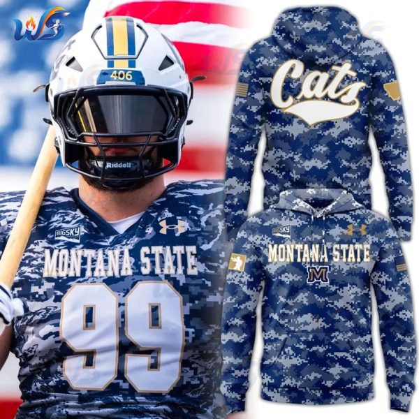 Montana State Football Military Appreciation 2025 New Hoodie