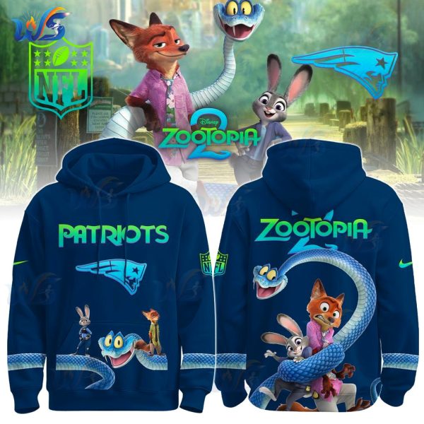 New England Patriots x Zootopia 2 Hoodie