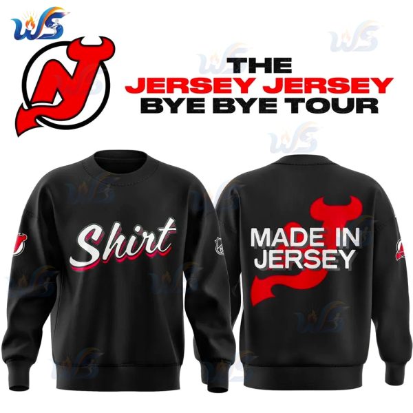New Jersey Devils Jersey Jersey Bye Bye Tour 2025 Sweatshirt