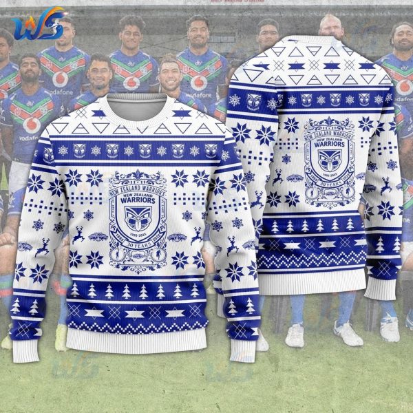 New Zealand Warriors 30 YEARS 3D Noel Hoodie Sweater