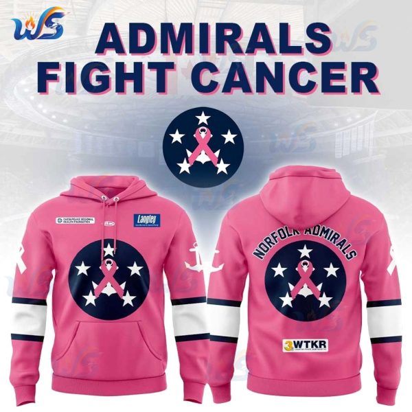 Norfolk Admirals 2025 Cancer New Edition Hoodie