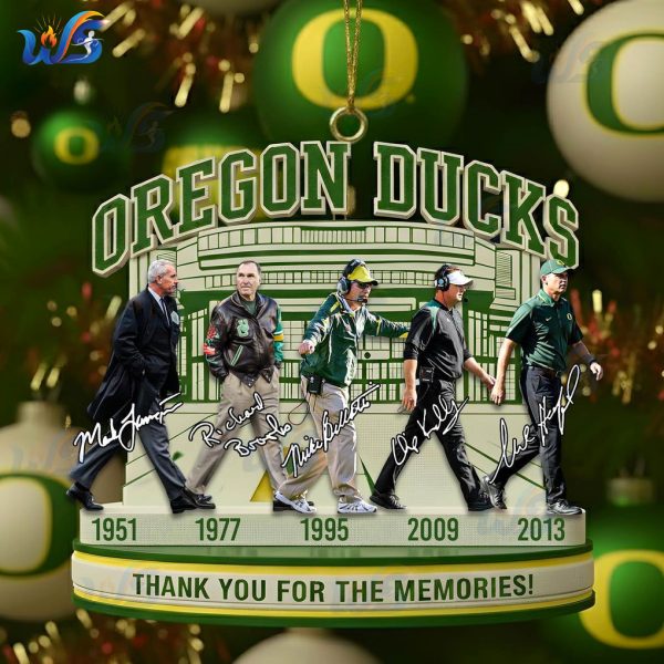 Oregon Ducks Thanks For Memories Ornament