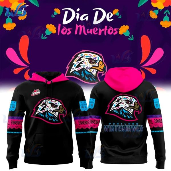 Portland Winterhawks Dia de los Muerto 2025 Limited Hoodie