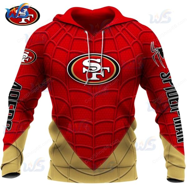 San Francisco 49ers x Spider Man 2025 Excellent Design Hoodie