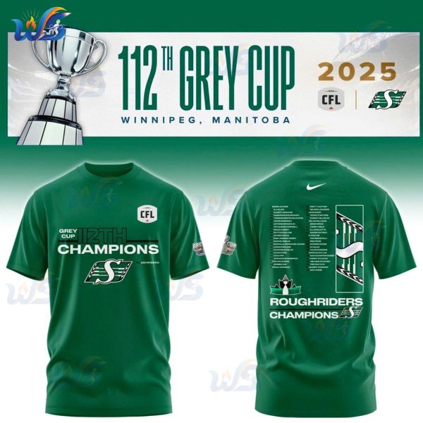 Saskatchewan Roughriders 112th Grey Cup 2025 Champions Special Hoodie