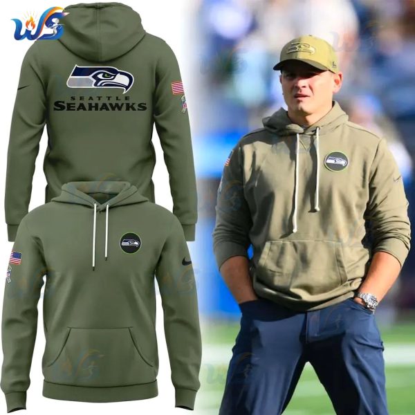 Seattle Seahawks x Coach Mike Macdonald 2025 Salute to Service Hoodie