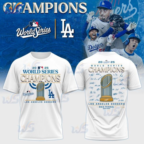 Special LA Dodger 2025 World Series Champions For Fans White Shirt Hoodie