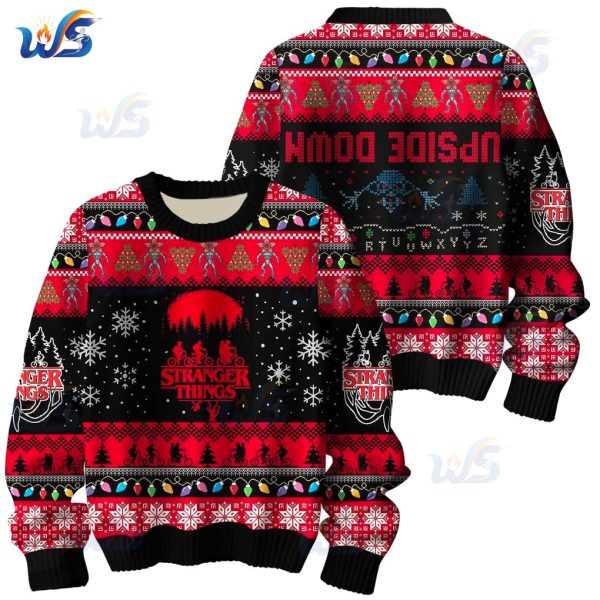 Stranger Thing Upside Down Christmas Ugly Sweater