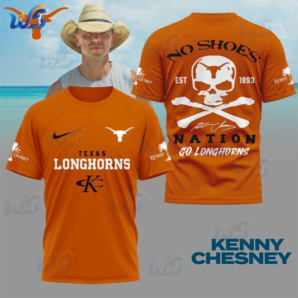 Texas Longhorns X Kenny Chesney “No Shoes Nation” Roll Tide Fan Shirt