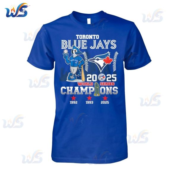Toronto Blue Jays 3X World Series Champions 1992-1993-2025 Limited T-Shirt