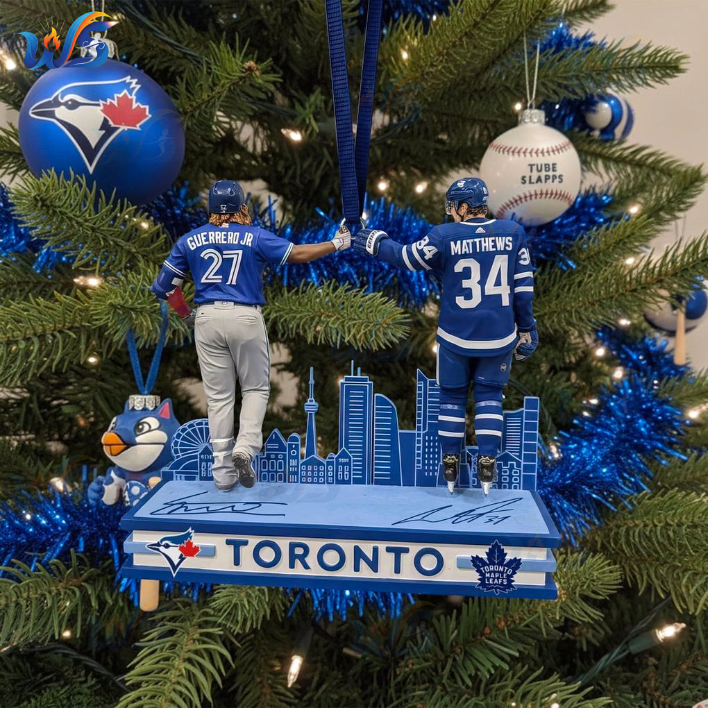 Toronto Blue Jays Guerrero JR And Matthews Ornament Toronto Blue Jays Guerrero JR And Matthews Ornament