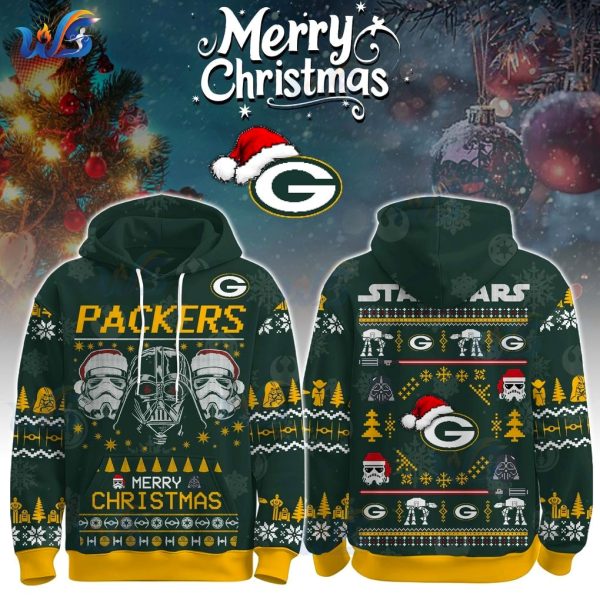 Unisex Packers Merry Christmas The Force Edition Hoodie