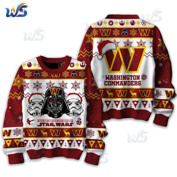 Washington Commanders 2025 Star War Christmas Ugly Sweater