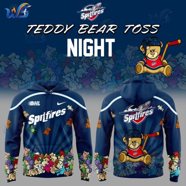 Windsor Spitfires 2025 Teddy Bear Toss Hoodie