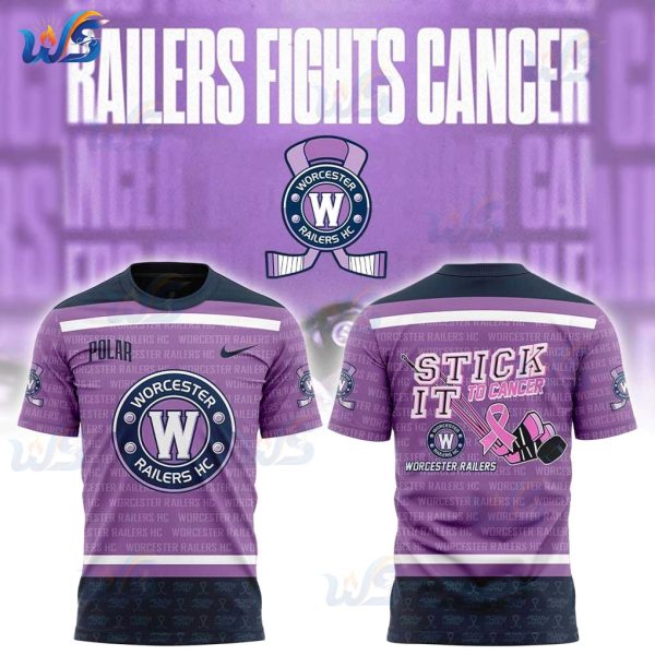 Worcester Railers HC Stich It To Cancer New T-Shirt, Hoodie