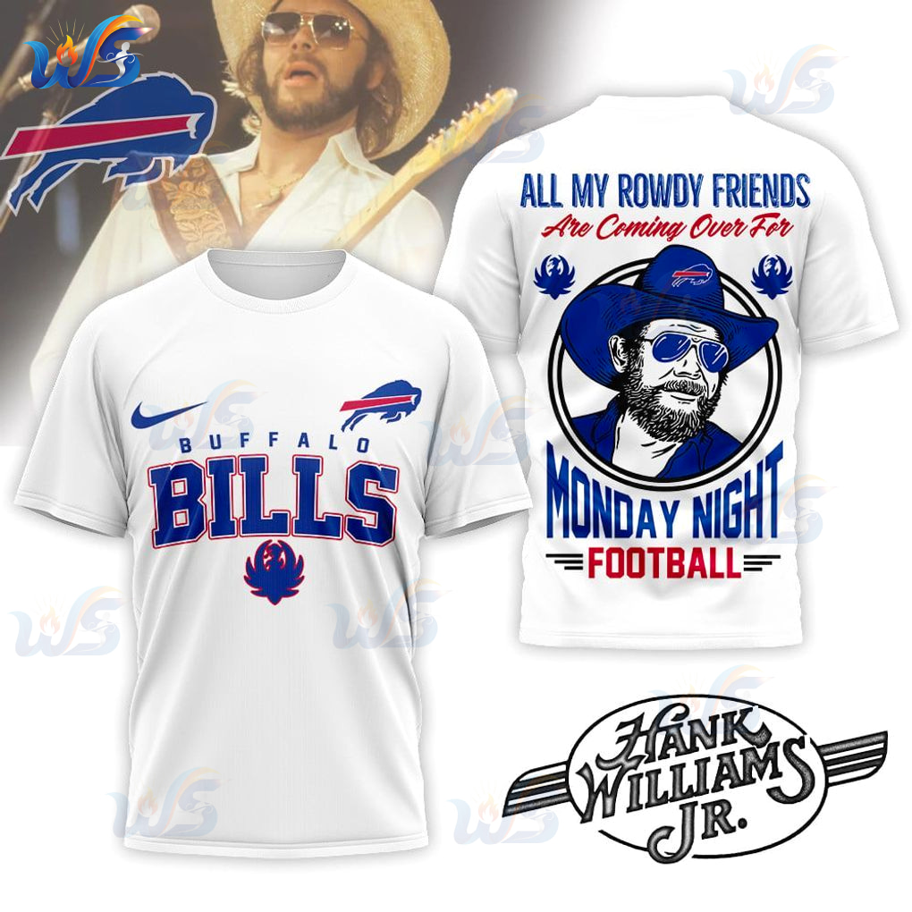 Buffalo Bills x Hank Williams Jr Monday Night Football T-Shirt Buffalo Bills x Hank Williams Jr Monday Night Football T-Shirt