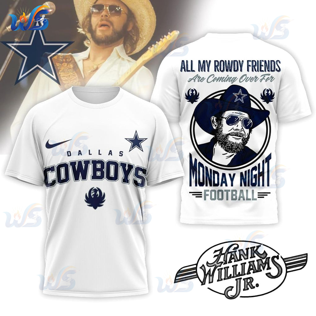 Dallas Cowboys x Hank Williams Jr Monday Night Football T-Shirt Dallas Cowboys x Hank Williams Jr Monday Night Football T-Shirt