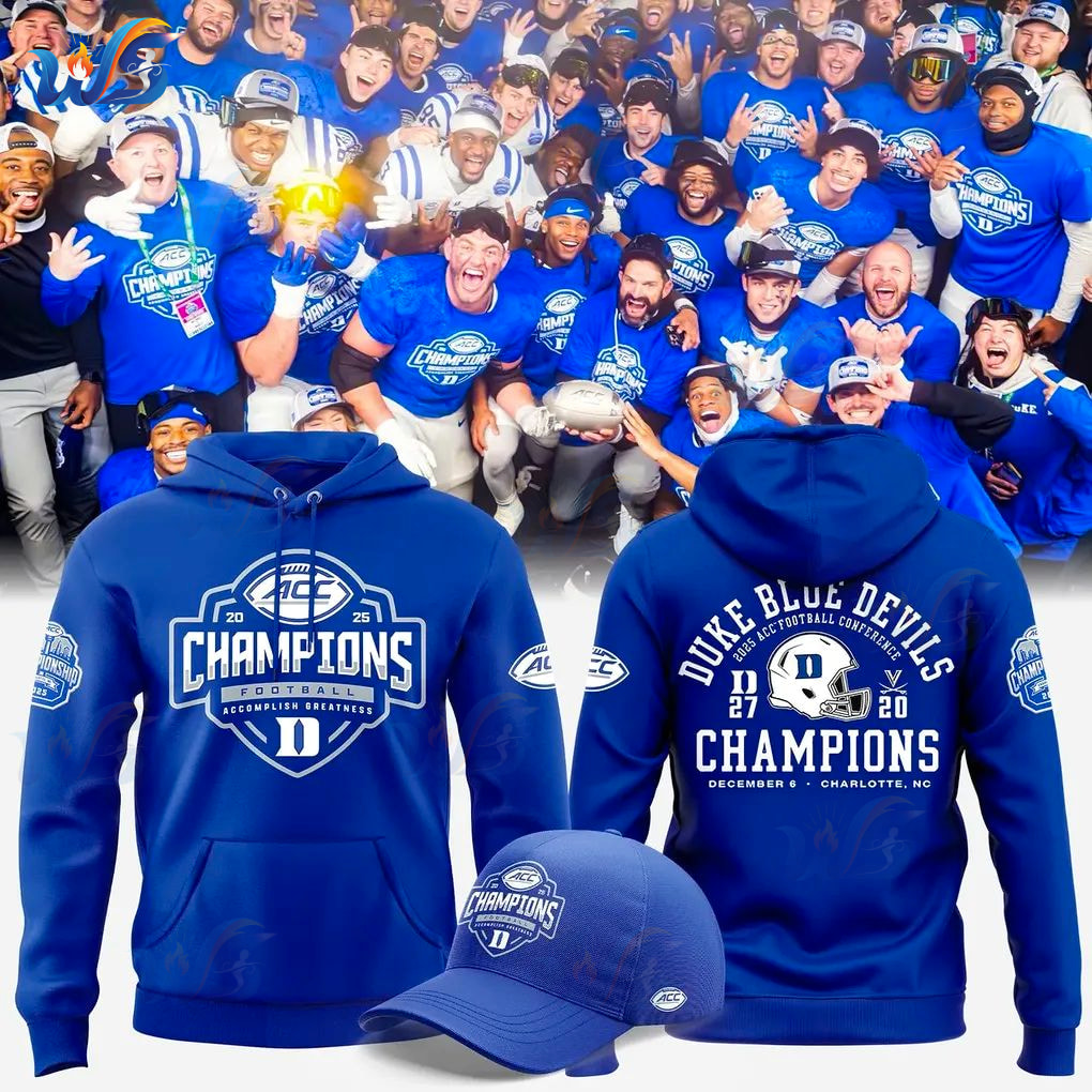 Duke Blue Devils Football 2025 Champions Blue Hoodie Duke Blue Devils Football 2025 Champions Blue Hoodie