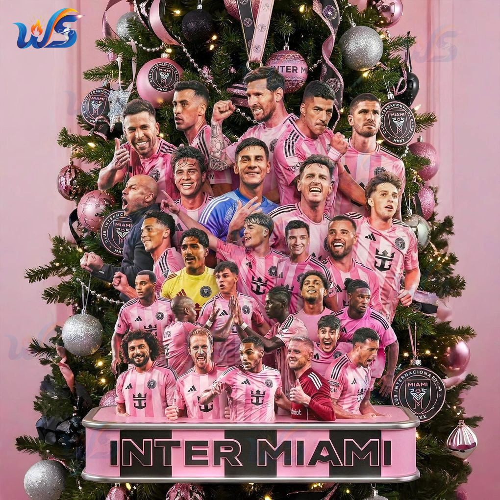 Inter Miami 2025 Champions Christmas Ornament Inter Miami 2025 Champions Christmas Ornament
