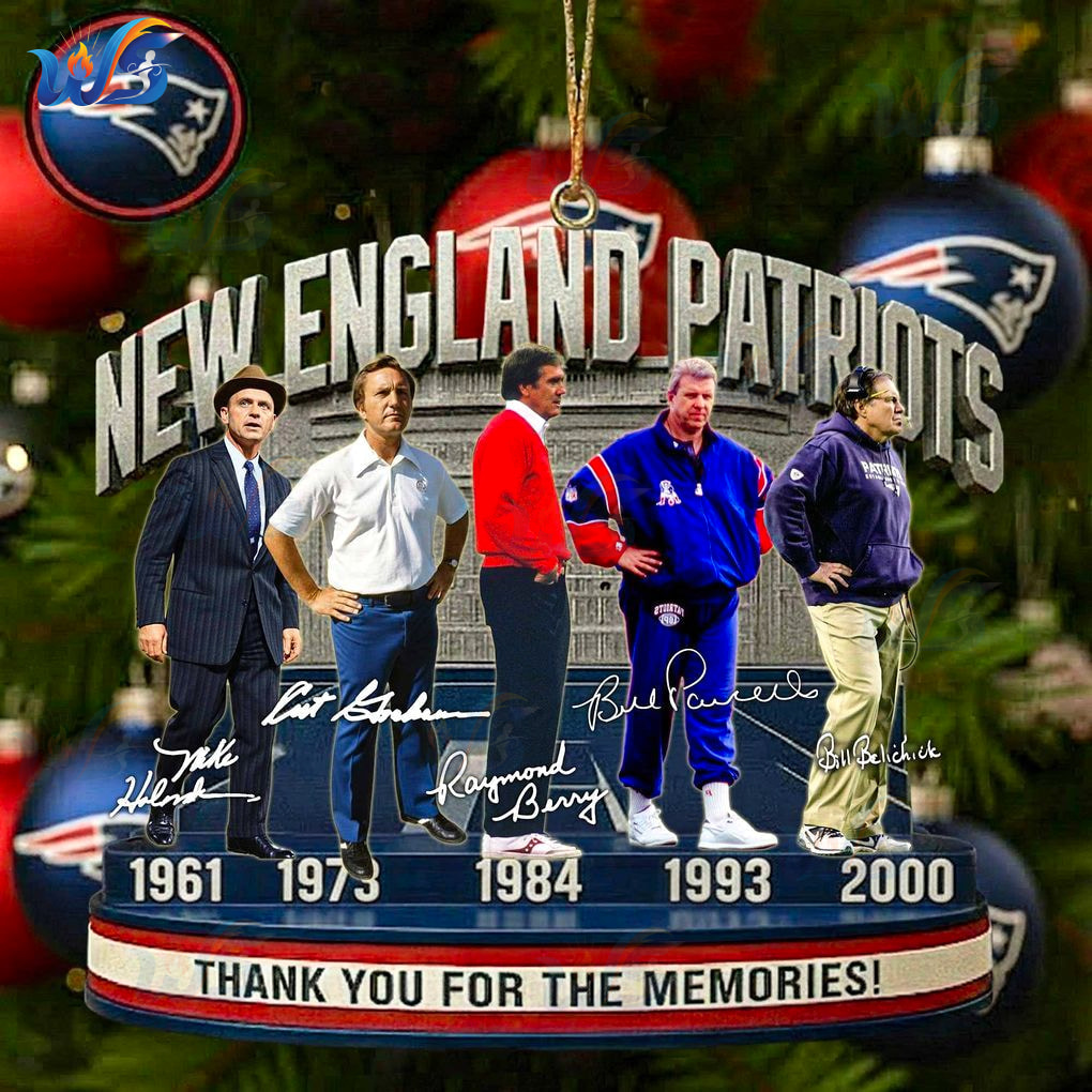 New England Patriots Thank You For Memories Ornament New England Patriots Thank You For Memories Ornament